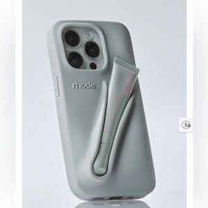 RHODE Light Gray Phone Case with Lip Gloss Holder